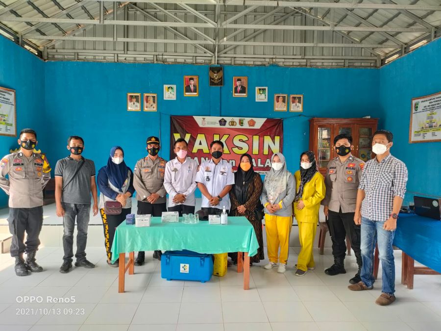Kades Munipiyan Ucapkan Terima Kasih Atas Giat Vaksinasi Polres Pesawaran
