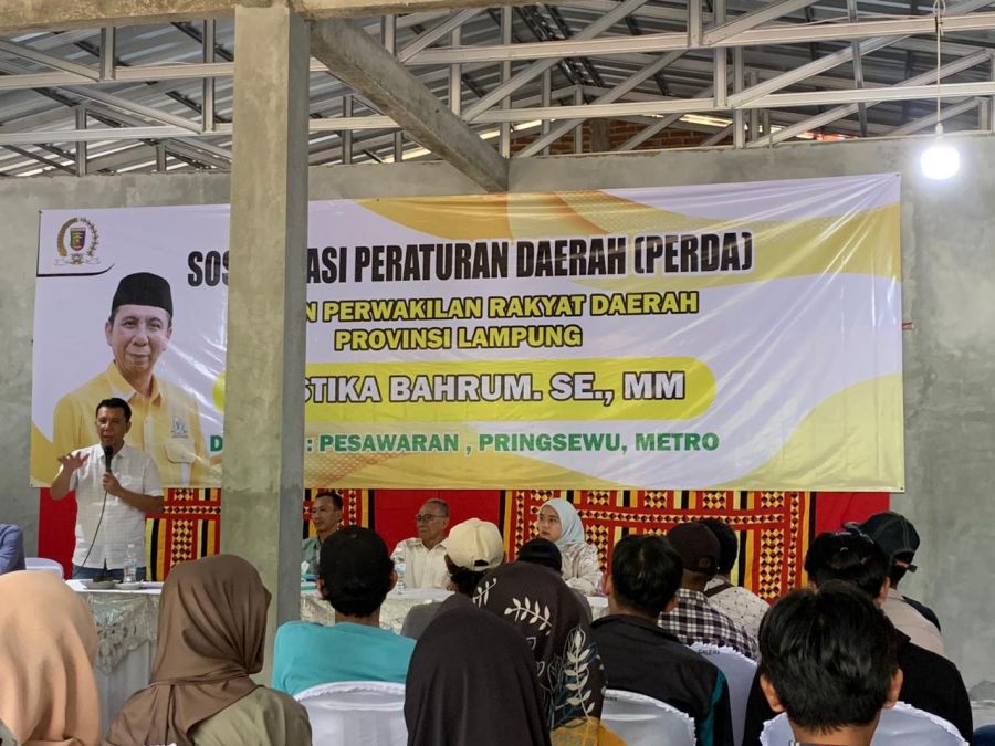 Mustika Bahrum. SE. MM Anggota DPRD Provinsi Lampung Laksanakan Giat Sosialisasi Perda No.35 Th 2016