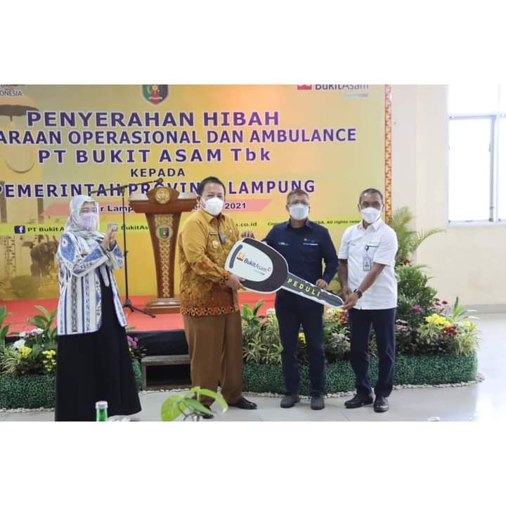Pemprov Lampung Terima Hibah 24 Kendaraan Dari PT. BUKIT ASAM Tbk