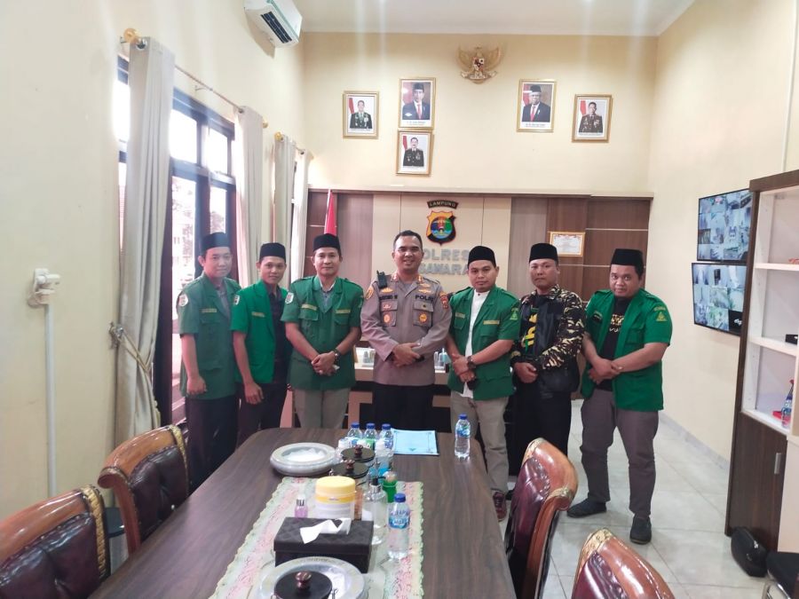 Pimpinan Cabang GP Ansor Pesawaran Jalin Silaturrahim dan Koordinasi dengan Polres Pesawaran